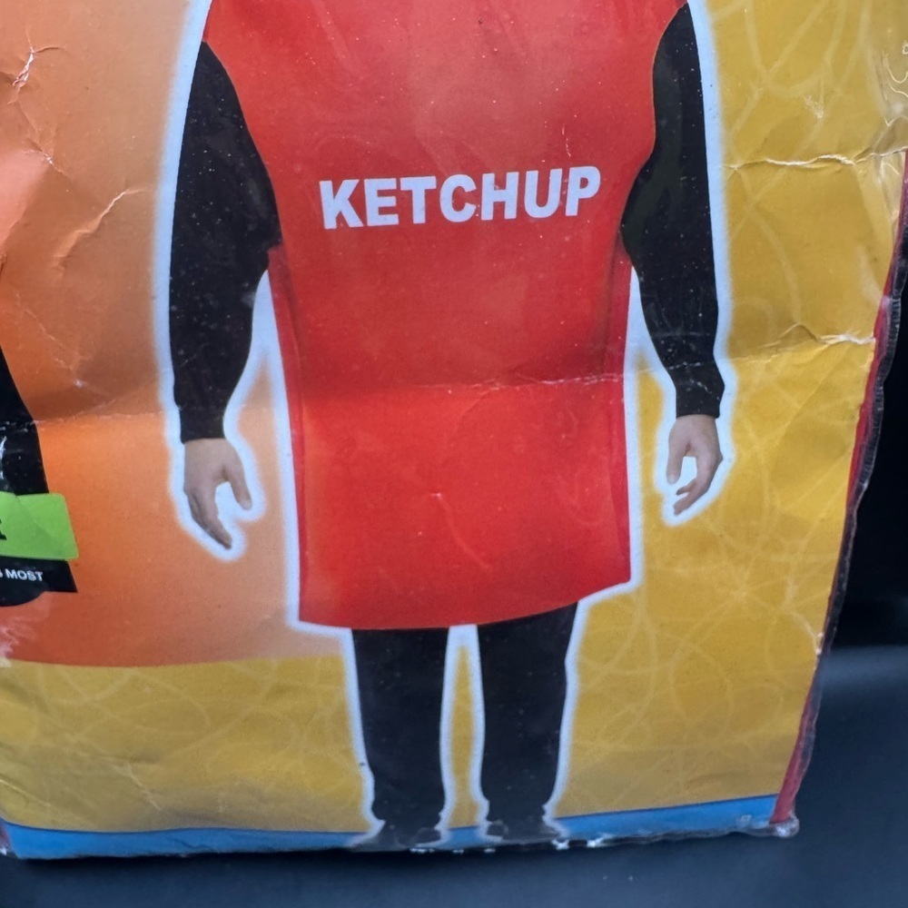 Rasta Imposta Adult Ketchup Unisex Halloween Costume One Size Fits Most NEW Red - Picture 3 of 5